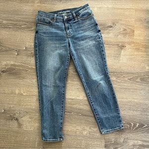 Old navy O.G. straight jeans medium wash denim 8 petite women’s